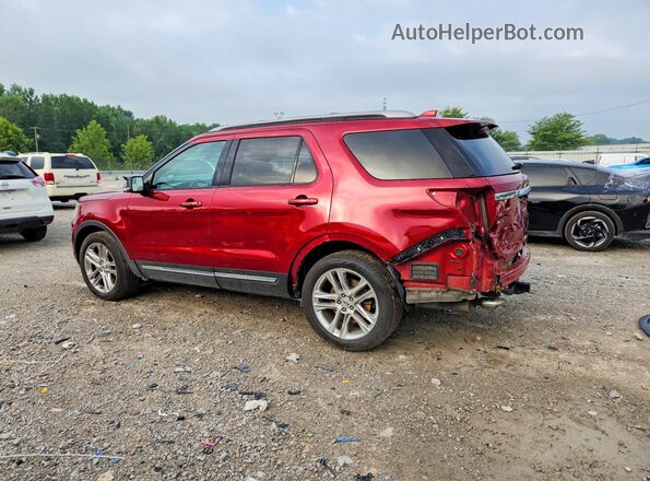 1FM5K8D89GGC70694 2016 FORD EXPLORER Red Rear left