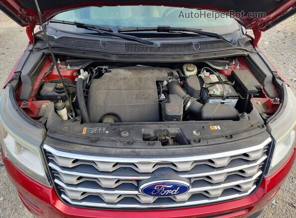 1FM5K8D89GGC70694 2016 FORD EXPLORER Red Engine compartment view