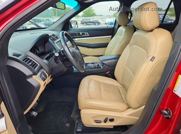 1FM5K8D89GGC70694 2016 FORD EXPLORER Red Front interior view