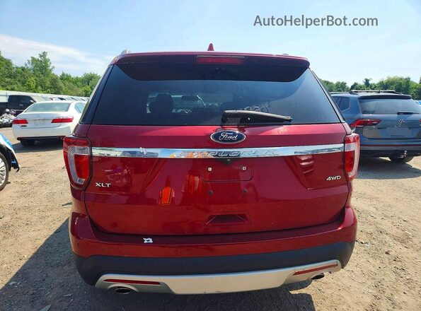 1FM5K8D89GGC80710 2016 FORD EXPLORER Red Հետևի տեսք
