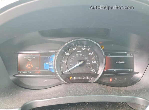 1FM5K8D89GGD19246 2016 FORD EXPLORER Blue Instrument cluster view