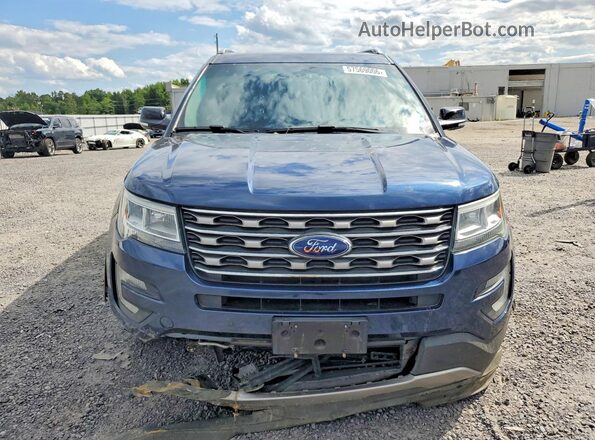 1FM5K8D89GGD19246 2016 FORD EXPLORER Blue Front view