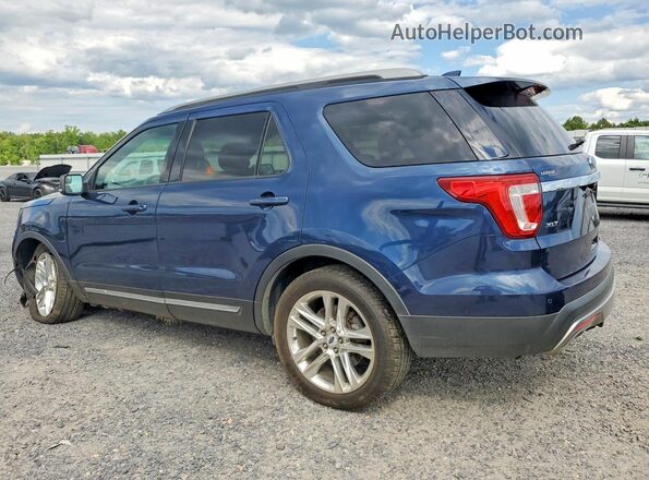 1FM5K8D89GGD19246 2016 FORD EXPLORER Blue Rear left