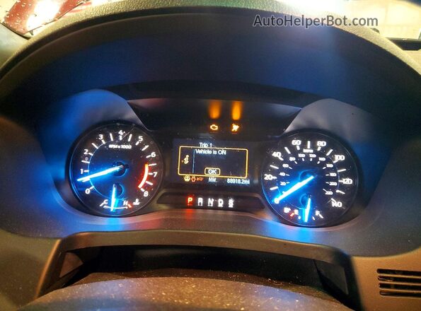 1FM5K8D89HGA02326 2017 FORD EXPLORER Red Instrument cluster view
