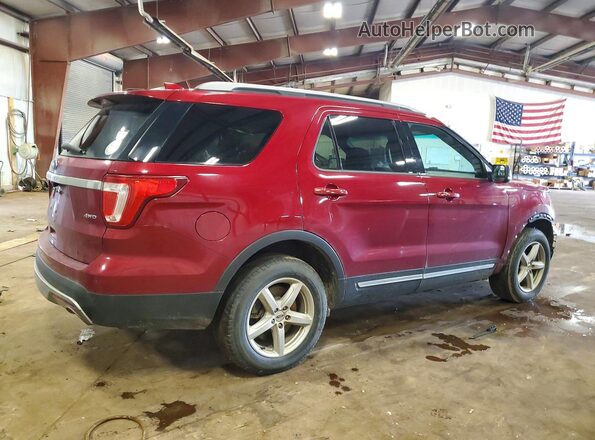 1FM5K8D89HGA02326 2017 FORD EXPLORER Red Rear right