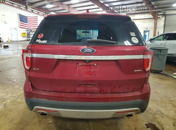1FM5K8D89HGA02326 2017 FORD EXPLORER Red Rear view