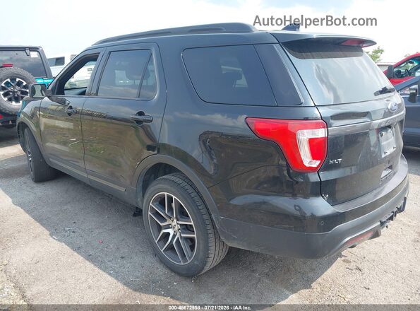 1FM5K8D89HGA10071 2017 FORD EXPLORER Black Tył lewy