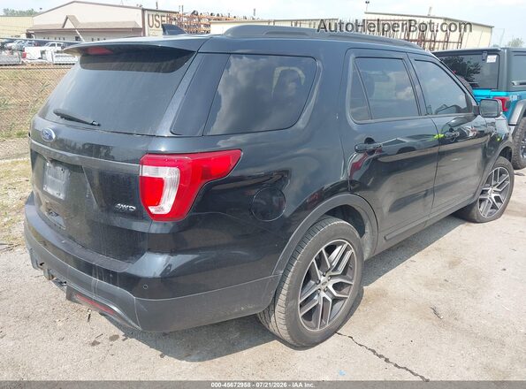 1FM5K8D89HGA10071 2017 FORD EXPLORER Black Tył prawy