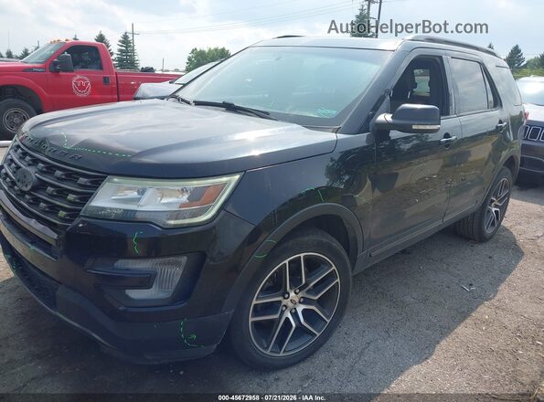 1FM5K8D89HGA10071 2017 FORD EXPLORER Black Przód lewy