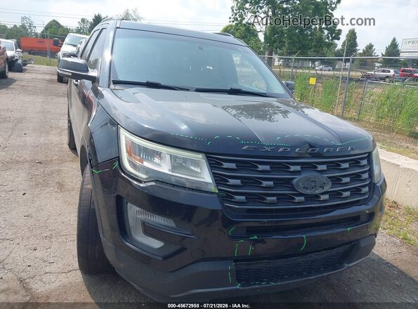 1FM5K8D89HGA10071 2017 FORD EXPLORER Black Widok zestawu wskaźników