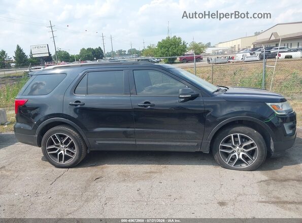 1FM5K8D89HGA10071 2017 FORD EXPLORER Black Widok wnętrza z tyłu