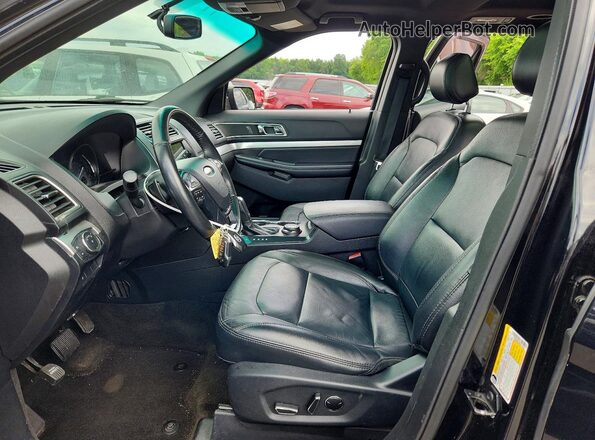1FM5K8D89HGA19787 2017 FORD EXPLORER Black წინა სალონის ხედი
