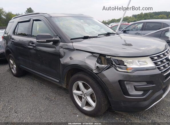 1FM5K8D89HGA66530 2017 FORD EXPLORER Gray Front view