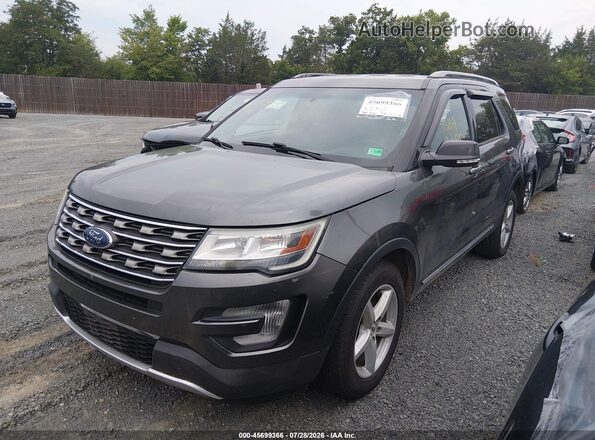 1FM5K8D89HGA66530 2017 FORD EXPLORER Gray Front left