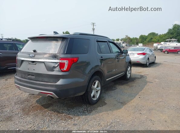 1FM5K8D89HGA66530 2017 FORD EXPLORER Gray Rear right