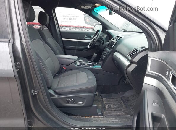 1FM5K8D89HGA73025 2017 FORD EXPLORER Gray წინა სალონის ხედი