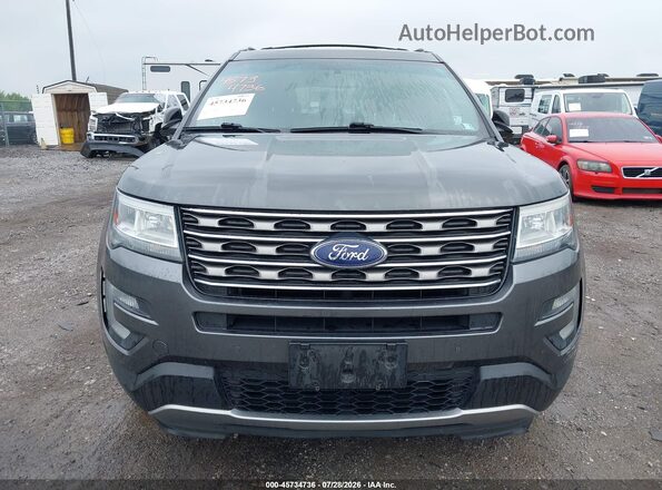 1FM5K8D89HGA73025 2017 FORD EXPLORER Gray წინა ხედი