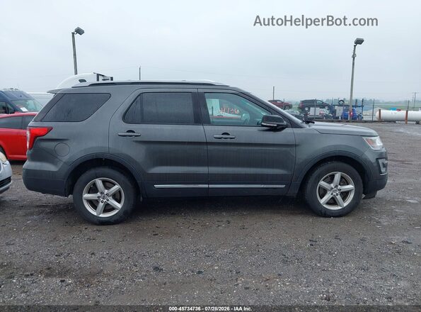 1FM5K8D89HGA73025 2017 FORD EXPLORER Gray უკანა სალონის ხედი