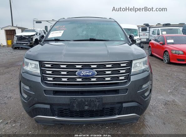 1FM5K8D89HGA73025 2017 FORD EXPLORER Gray ხელსაწყოთა პანელის ხედი