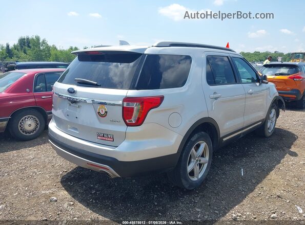 1FM5K8D89HGD18566 2017 FORD EXPLORER Silver Rear right