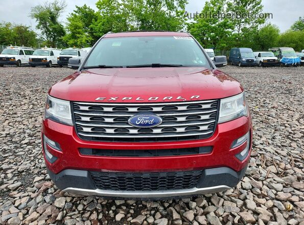 1FM5K8D89HGE18246 2017 FORD EXPLORER Red Դիմացի տեսք