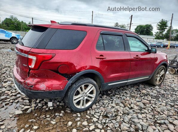 1FM5K8D89HGE18246 2017 FORD EXPLORER Red Հետևի աջ
