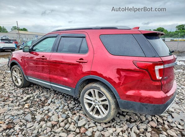 1FM5K8D89HGE18246 2017 FORD EXPLORER Red Հետևի ձախ