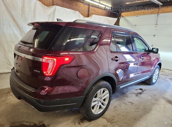 1FM5K8D89JGA30665 2018 FORD EXPLORER Maroon Задня права чверть