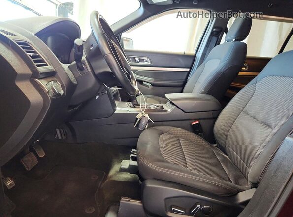 1FM5K8D89JGA30665 2018 FORD EXPLORER Maroon Вид салону спереду