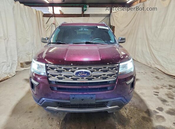 1FM5K8D89JGA30665 2018 FORD EXPLORER Maroon Вид спереду