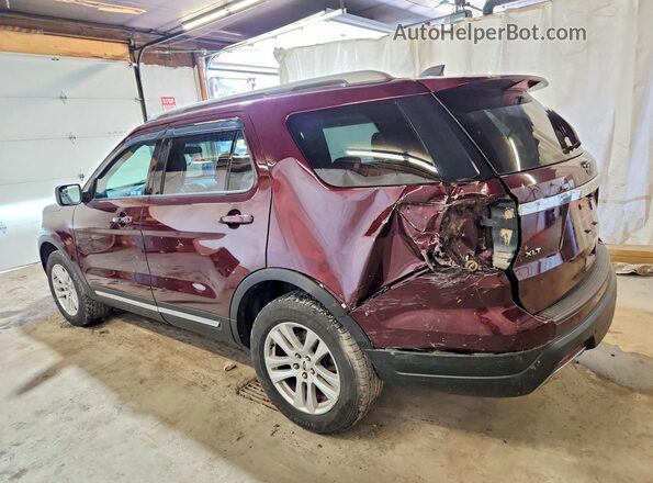 1FM5K8D89JGA30665 2018 FORD EXPLORER Maroon Задня ліва чверть