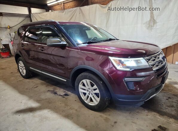 1FM5K8D89JGA30665 2018 FORD EXPLORER Maroon Передня права чверть