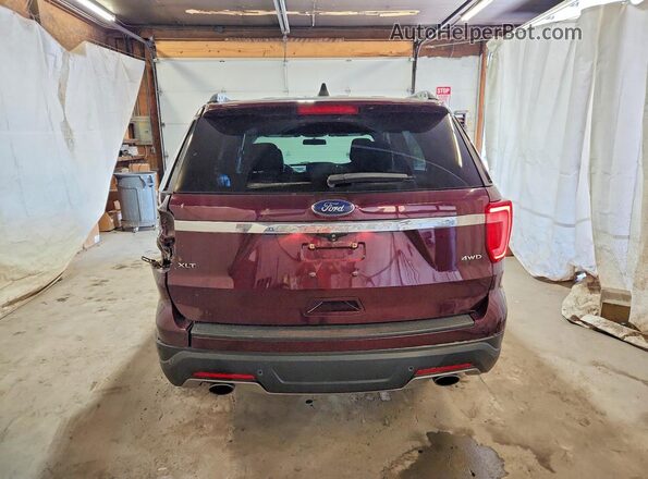 1FM5K8D89JGA30665 2018 FORD EXPLORER Maroon Вид ззаду