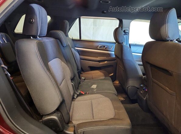 1FM5K8D89JGA30665 2018 FORD EXPLORER Maroon Вид задньої частини салону
