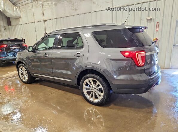1FM5K8D89JGA34652 2018 FORD EXPLORER Gray Rear left