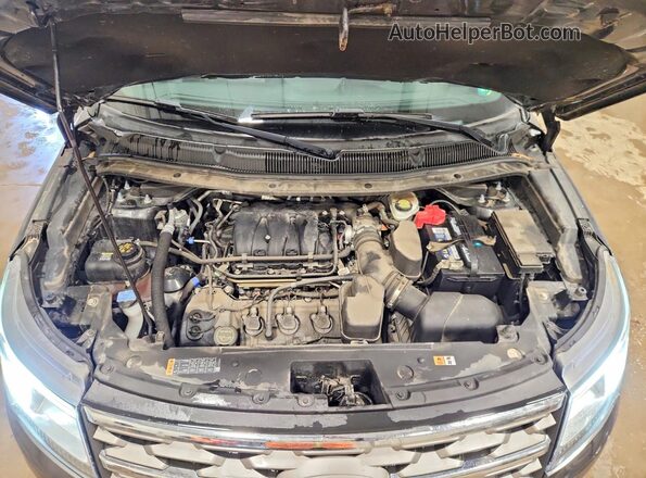 1FM5K8D89JGA34652 2018 FORD EXPLORER Gray Engine compartment view
