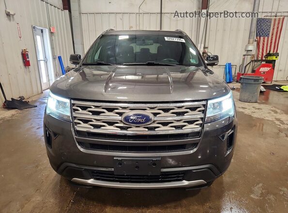 1FM5K8D89JGA34652 2018 FORD EXPLORER Gray Front view