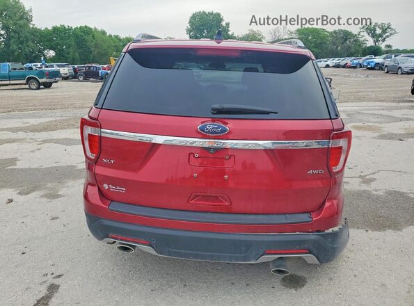 1FM5K8D89JGA54285 2018 FORD EXPLORER Красный Вид сзади