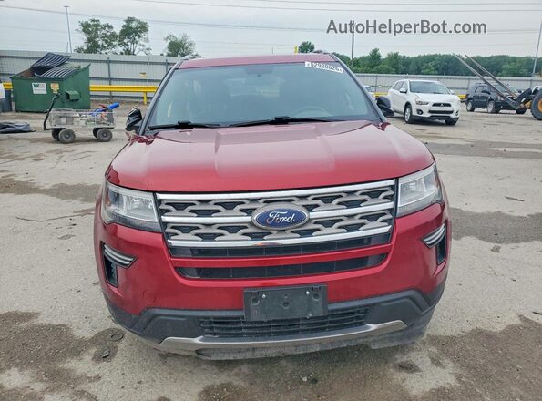 1FM5K8D89JGA54285 2018 FORD EXPLORER Красный Вид спереди