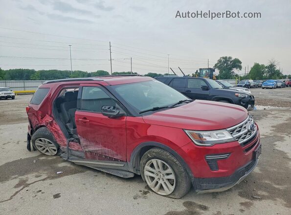 1FM5K8D89JGA54285 2018 FORD EXPLORER Красный Передняя правая четверть