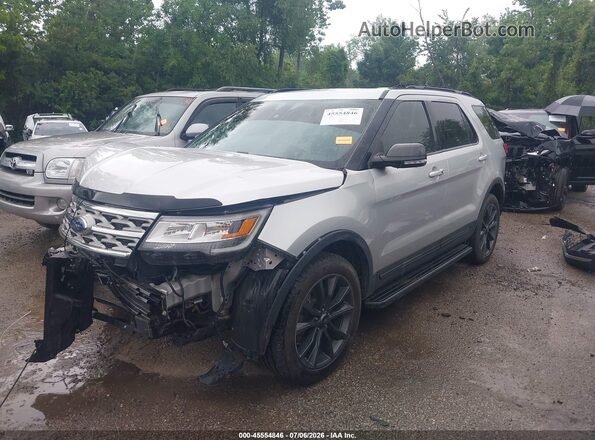 1FM5K8D89JGC20840 2018 FORD EXPLORER Silver Передня ліва чверть