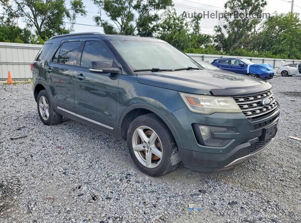 1FM5K8D8XGGA29307 2016 FORD EXPLORER Green Przód prawy