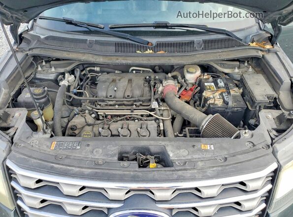 1FM5K8D8XGGA29307 2016 FORD EXPLORER Green Widok komory silnika