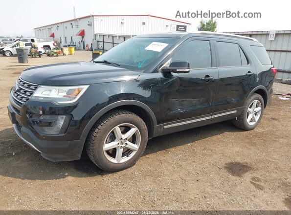 1FM5K8D8XGGA77485 2016 FORD EXPLORER Black Передня ліва чверть