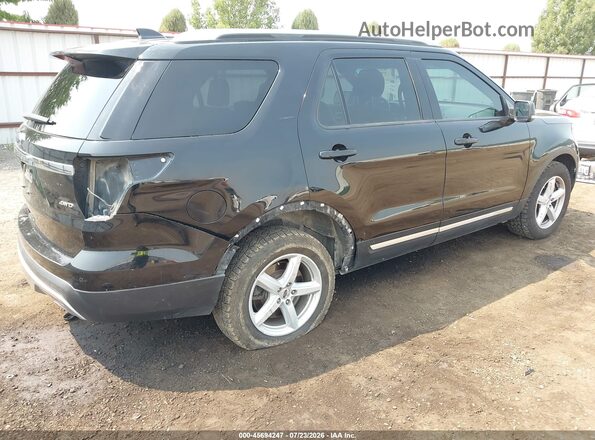 1FM5K8D8XGGA77485 2016 FORD EXPLORER Black Задня права чверть