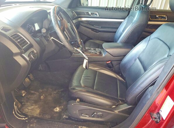 1FM5K8D8XGGC21245 2016 FORD EXPLORER Красный Вид салона спереди