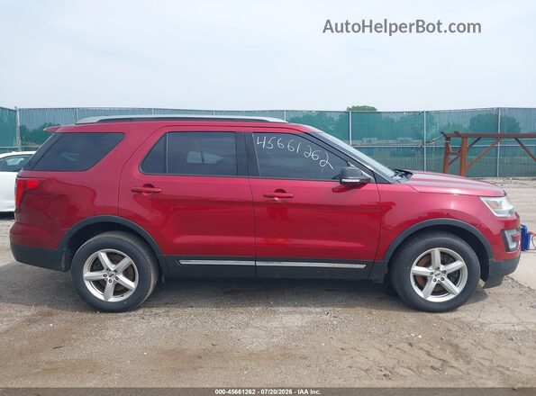 1FM5K8D8XHGA28241 2017 FORD EXPLORER Red Rear interior view