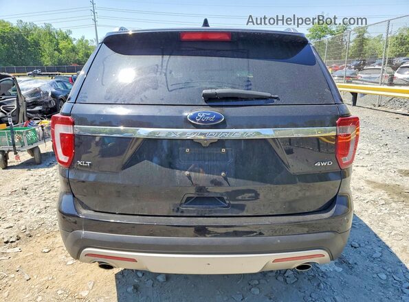 1FM5K8D8XHGC79809 2017 FORD EXPLORER Black უკანა ხედი