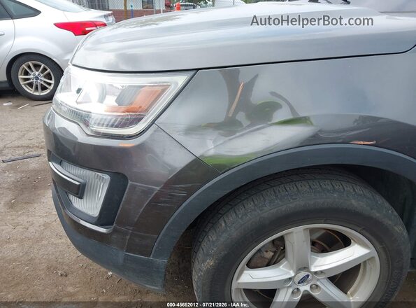 1FM5K8D8XHGD09357 2017 FORD EXPLORER Gray Вид спереду