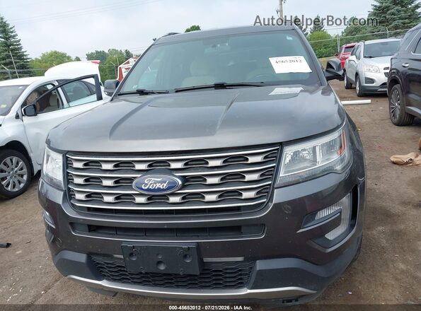 1FM5K8D8XHGD09357 2017 FORD EXPLORER Gray Вид щитка приладів